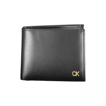 Черный кожаный мужской кошелек Calvin Klein