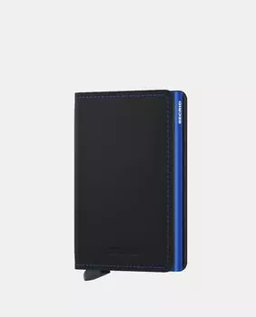 Черный кожаный противоугонный кошелек с гравировкой и RFID-защитой Secrid, черный