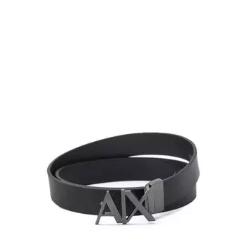 Черный кожаный ремень Armani Exchange