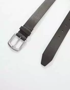 Черный кожаный ремень ASOS