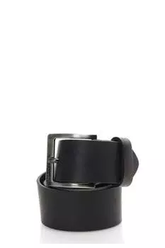 Черный кожаный ремень Levi'S, черный