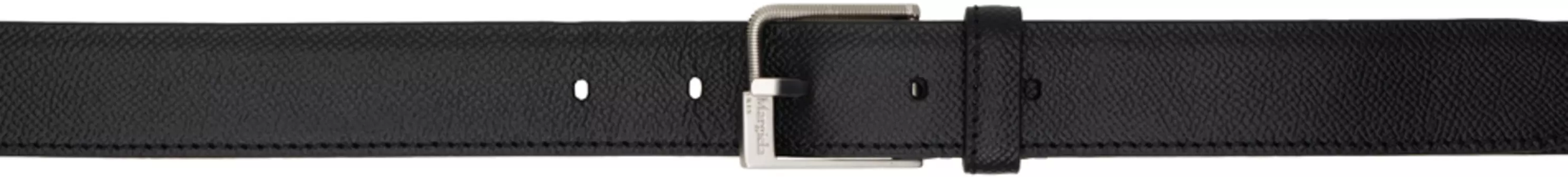 Черный кожаный ремень Maison Margiela