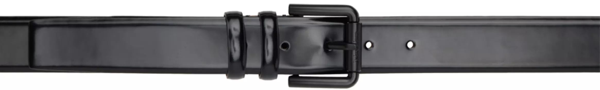 Черный кожаный ремень Max Mara