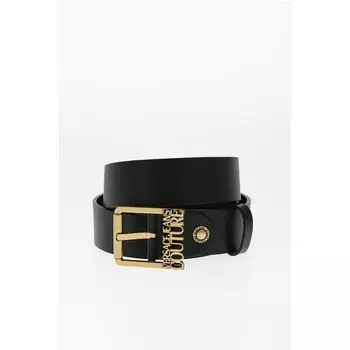 Черный кожаный ремень Versace, Black