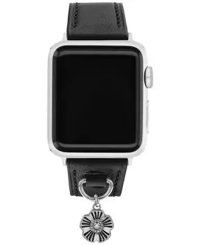 Черный кожаный ремешок для apple watch 38/41 мм COACH, черный