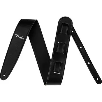 Черный кожаный ремешок Fender Vegan, 2,5 дюйма.