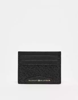 Черный кожаный визитница премиум-класса Tommy Hilfiger