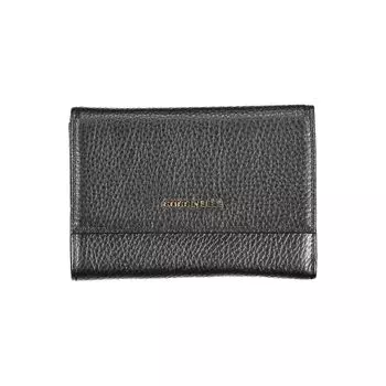 Черный кожаный женский кошелек Coccinelle