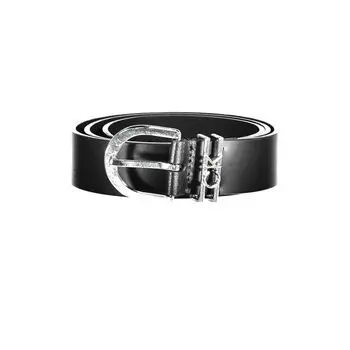 Черный кожаный женский ремень Calvin Klein