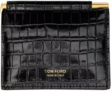 Черный крокодиловый классический визитница TOM FORD