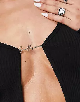 Черный кроп-топ Sixth June