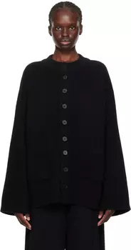 Черный круглый кардиган Birrot