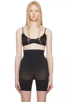 Черный кружевной бюстгальтер-бюстгальтер с вырезом-лодочкой подходит всем SKIMS
