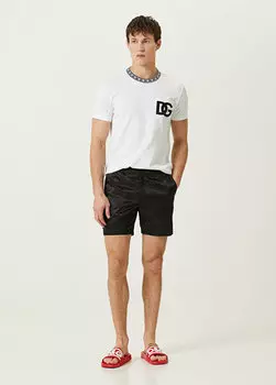 Черный купальник с логотипом Dolce&Gabbana