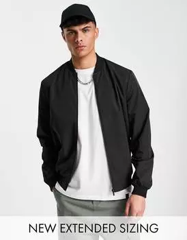 Черный легкий бомбер ASOS DESIGN