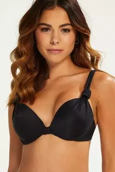 Черный лиф бикини с мягкой подкладкой Hunkemller Luxe Hunkemoller, черный