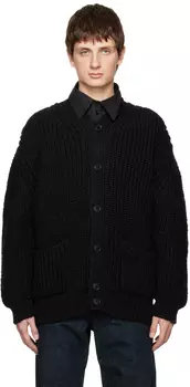 Черный массивный кардиган LEMAIRE