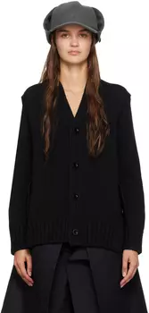 Черный многослойный кардиган sacai