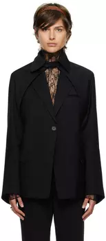 Черный многослойный пиджак lesugiatelier