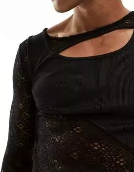 Черный многослойный топ Reclaimed Vintage