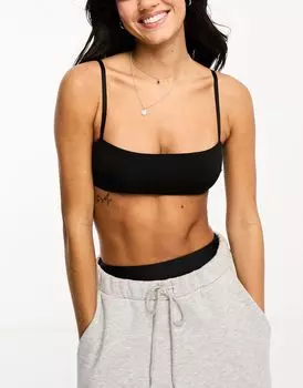 Черный мягкий бралетт без косточек Weekday Soul