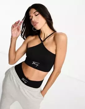 Черный мягкий бюстгальтер с бретельками Tommy Hilfiger