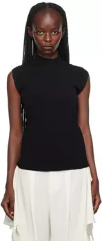 Черный мягкий топ на бретельках ISSEY MIYAKE