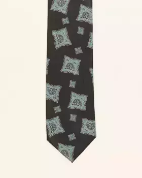 Черный мужской галстук с принтом PuroEgo, черный