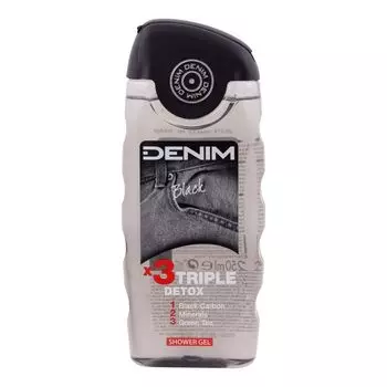 Черный мужской гель для душа Denim, 250 мл