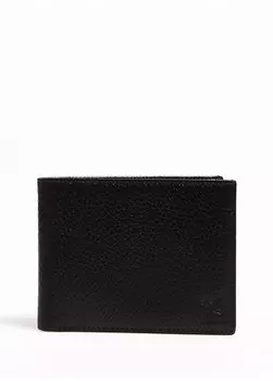 Черный мужской кошелек FRK 313 FLT LEATHER Fabrika, черный