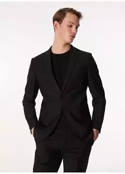 Черный мужской костюм Slim Fit с нормальной талией BBSS24MSU011 Brooks Brothers, черный