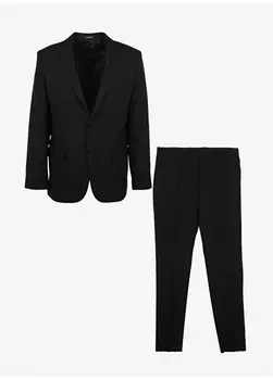 Черный мужской костюм стандартной посадки с нормальной талией Svari