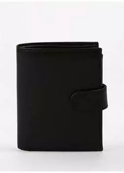 Черный мужской кожаный кошелек 9x11x2 см Frk 314 Crayz Fabrika, черный