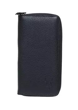 Черный мужской кожаный кошелек Carrera