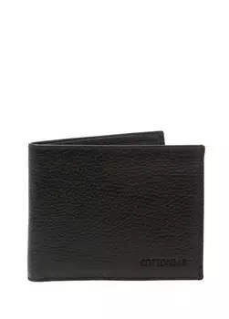 Черный мужской кожаный кошелек Cotton Bar