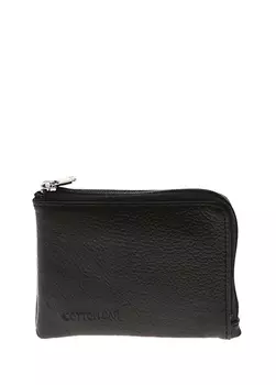 Черный мужской кожаный кошелек Cotton Bar