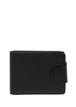 Черный мужской кожаный кошелек Fabrika