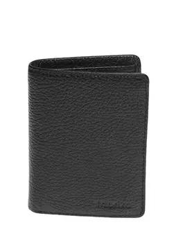 Черный мужской кожаный кошелек Fabrika