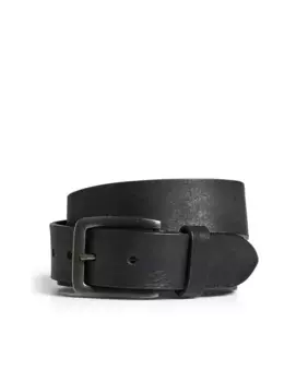 Черный мужской кожаный ремень Jack & Jones, черный