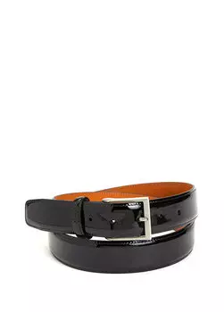 Черный мужской кожаный ремень Magnanni