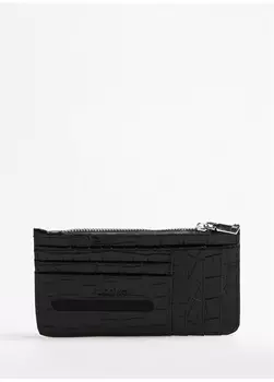 Черный мужской кожаный визитница Fabrika