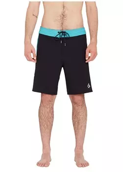 Черный мужской купальник с короткими шортами Volcom