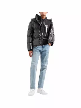 Черный мужской пуховик Armani Exchange