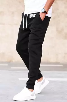 Черный мужской спортивный костюм с 3 нитками 5427 MADMEXT