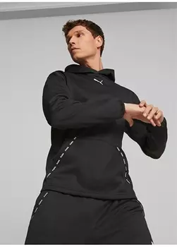 Черный мужской спортивный костюм с круглым воротником Regular Fit Puma