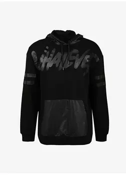 Черный мужской спортивный костюм с воротником с капюшоном Black On Black