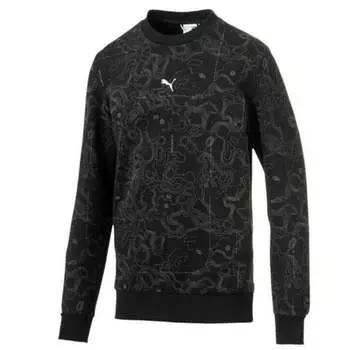 Черный мужской свитер с круглым вырезом и длинными рукавами 595544 01 Puma, серый