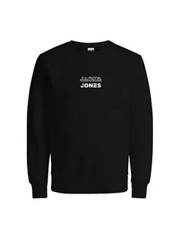 Черный мужской свитшот с круглым вырезом Jack & Jones