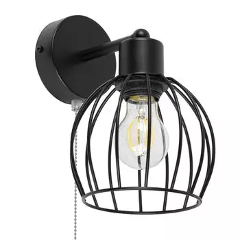 Черный настенный светильник с выключателем SHWAND-KU-OST1010SC настенный светильник alfalux