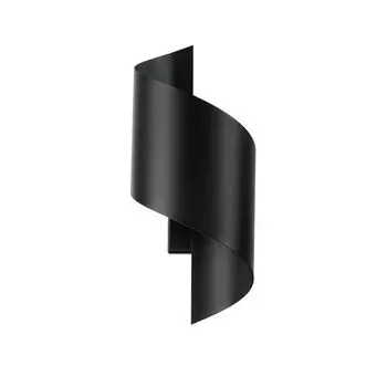 Черный настенный светильник, современный дизайн, металлический FLOW, непрямое освещение, лестничная клетка, прихожая, гостиная Licht-Erlebnisse